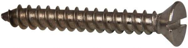 Value Collection - #8 Flat Head Slotted Sheet Metal Screw - Stainless Steel, 1-1/4" OAL, Grade 316 - Americas Industrial Supply