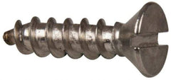 Value Collection - #10 Flat Head Slotted Sheet Metal Screw - Stainless Steel, 3/4" OAL, Grade 316 - Americas Industrial Supply