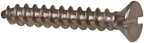 Value Collection - #10 Flat Head Slotted Sheet Metal Screw - Stainless Steel, 1-1/4" OAL, Grade 316 - Americas Industrial Supply