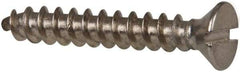 Value Collection - #10 Flat Head Slotted Sheet Metal Screw - Stainless Steel, 1-1/4" OAL, Grade 316 - Americas Industrial Supply