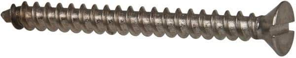 Value Collection - #10 Flat Head Slotted Sheet Metal Screw - Stainless Steel, 2" OAL, Grade 316 - Americas Industrial Supply