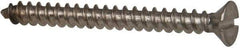 Value Collection - #10 Flat Head Slotted Sheet Metal Screw - Stainless Steel, 2" OAL, Grade 316 - Americas Industrial Supply