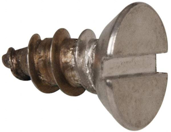 Value Collection - #12 Flat Head Slotted Sheet Metal Screw - Stainless Steel, 1/2" OAL, Grade 316 - Americas Industrial Supply
