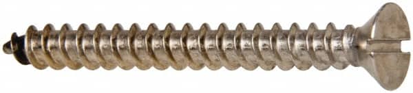 Value Collection - #12 Flat Head Slotted Sheet Metal Screw - Stainless Steel, 2" OAL, Grade 316 - Americas Industrial Supply
