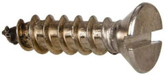 Value Collection - #14 Flat Head Slotted Sheet Metal Screw - Stainless Steel, 1" OAL, Grade 316 - Americas Industrial Supply