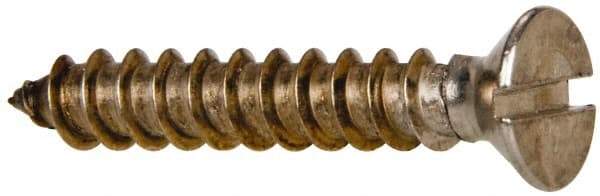 Value Collection - #14 Flat Head Slotted Sheet Metal Screw - Stainless Steel, 1-1/2" OAL, Grade 316 - Americas Industrial Supply