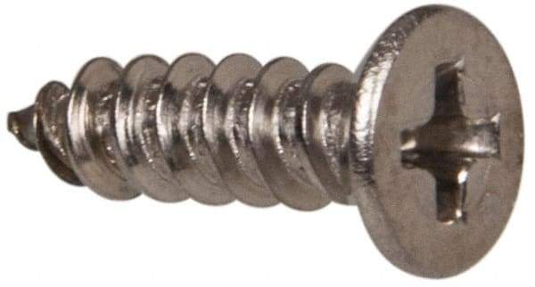 Value Collection - #6 Flat Head Phillips Sheet Metal Screw - Stainless Steel, 3/8" OAL, Grade 316 - Americas Industrial Supply
