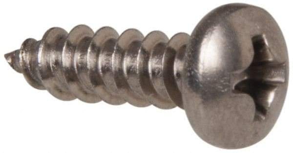 Value Collection - #6 Flat Head Phillips Sheet Metal Screw - Stainless Steel, 1/2" OAL, Grade 316 - Americas Industrial Supply