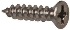 Value Collection - #6 Flat Head Phillips Sheet Metal Screw - Stainless Steel, 5/8" OAL, Grade 316 - Americas Industrial Supply