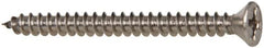 Value Collection - #6 Flat Head Phillips Sheet Metal Screw - Stainless Steel, 1-1/2" OAL, Grade 316 - Americas Industrial Supply