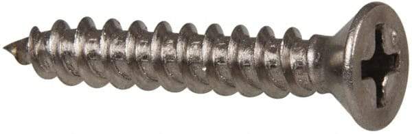 Value Collection - #8 Flat Head Phillips Sheet Metal Screw - Stainless Steel, 1" OAL, Grade 316 - Americas Industrial Supply