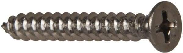 Value Collection - #8 Flat Head Phillips Sheet Metal Screw - Stainless Steel, 1-1/4" OAL, Grade 316 - Americas Industrial Supply