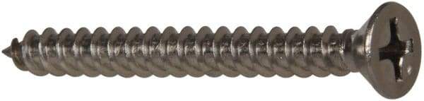 Value Collection - #8 Flat Head Phillips Sheet Metal Screw - Stainless Steel, 1-1/2" OAL, Grade 316 - Americas Industrial Supply