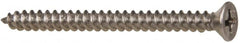 Value Collection - #8 Flat Head Phillips Sheet Metal Screw - Stainless Steel, 2" OAL, Grade 316 - Americas Industrial Supply