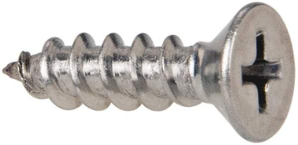 Value Collection - #10 Flat Head Phillips Sheet Metal Screw - Stainless Steel, 3/4" OAL, Grade 316 - Americas Industrial Supply