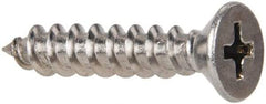 Value Collection - #10 Flat Head Phillips Sheet Metal Screw - Stainless Steel, 1" OAL, Grade 316 - Americas Industrial Supply
