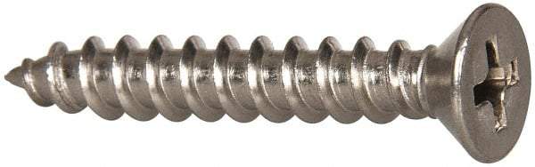 Value Collection - #10 Flat Head Phillips Sheet Metal Screw - Stainless Steel, 1-1/4" OAL, Grade 316 - Americas Industrial Supply