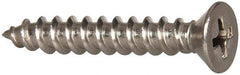 Value Collection - #10 Flat Head Phillips Sheet Metal Screw - Stainless Steel, 1-1/4" OAL, Grade 316 - Americas Industrial Supply