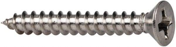Value Collection - #10 Flat Head Phillips Sheet Metal Screw - Stainless Steel, 2" OAL, Grade 316 - Americas Industrial Supply