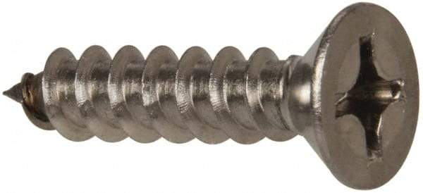 Value Collection - #12 Flat Head Phillips Sheet Metal Screw - Stainless Steel, 1" OAL, Grade 316 - Americas Industrial Supply