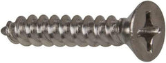 Value Collection - #12 Flat Head Phillips Sheet Metal Screw - Stainless Steel, 1-1/4" OAL, Grade 316 - Americas Industrial Supply