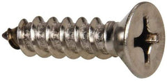 Value Collection - #14 Flat Head Phillips Sheet Metal Screw - Stainless Steel, 1" OAL, Grade 316 - Americas Industrial Supply