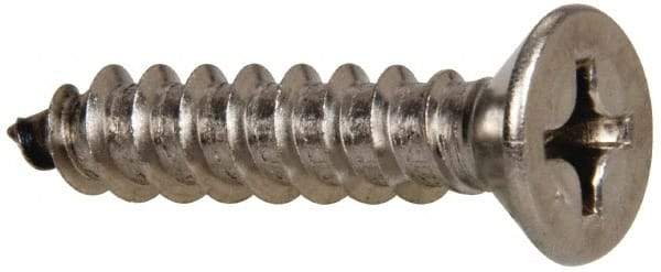 Value Collection - #14 Flat Head Phillips Sheet Metal Screw - Stainless Steel, 1-1/4" OAL, Grade 316 - Americas Industrial Supply