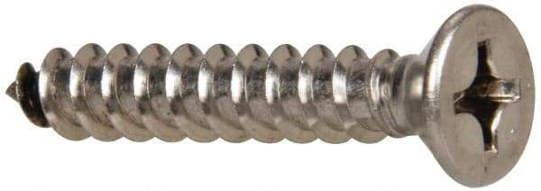 Value Collection - #14 Flat Head Phillips Sheet Metal Screw - Stainless Steel, 1-1/2" OAL, Grade 316 - Americas Industrial Supply