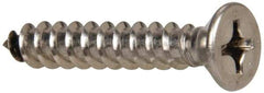 Value Collection - #14 Flat Head Phillips Sheet Metal Screw - Stainless Steel, 1-1/2" OAL, Grade 316 - Americas Industrial Supply
