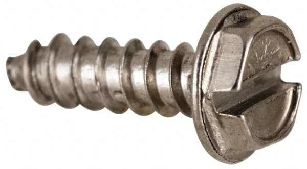 Value Collection - #12 Hex Washer Head Slotted Sheet Metal Screw - Stainless Steel, 3/4" Length Under Head, Grade 316 - Americas Industrial Supply