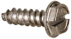 Value Collection - #10 Hex Washer Head Slotted Sheet Metal Screw - Stainless Steel, 1-1/4" Length Under Head, Grade 316 - Americas Industrial Supply