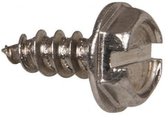 Value Collection - #6 Hex Washer Head Slotted Sheet Metal Screw - Stainless Steel, 3/8" Length Under Head, Grade 316 - Americas Industrial Supply