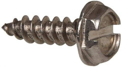 Value Collection - #6 Hex Washer Head Slotted Sheet Metal Screw - Stainless Steel, 1/2" Length Under Head, Grade 316 - Americas Industrial Supply