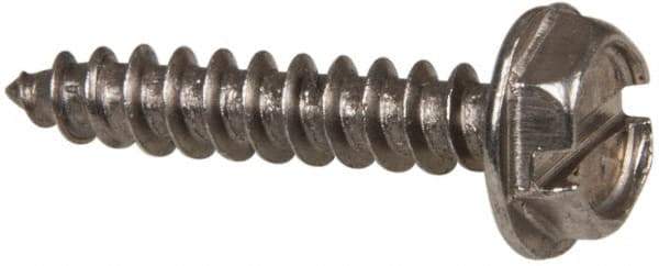 Value Collection - #6 Hex Washer Head Slotted Sheet Metal Screw - Stainless Steel, 3/4" Length Under Head, Grade 316 - Americas Industrial Supply
