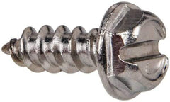 Value Collection - #8 Hex Washer Head Slotted Sheet Metal Screw - Stainless Steel, 1/2" Length Under Head, Grade 316 - Americas Industrial Supply