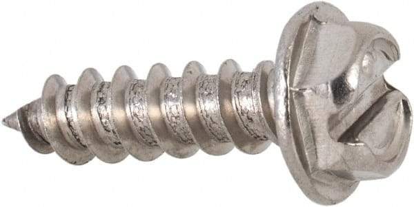 Value Collection - #8 Hex Washer Head Slotted Sheet Metal Screw - Stainless Steel, 5/8" Length Under Head, Grade 316 - Americas Industrial Supply