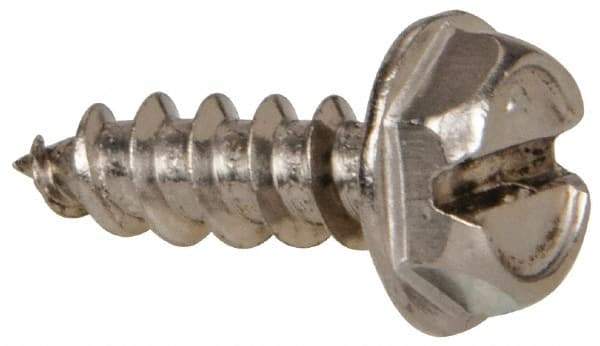 Value Collection - #10 Hex Washer Head Slotted Sheet Metal Screw - Stainless Steel, 5/8" Length Under Head, Grade 316 - Americas Industrial Supply