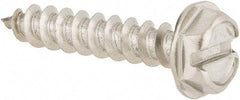 Value Collection - #10 Hex Washer Head Slotted Sheet Metal Screw - Stainless Steel, 1" Length Under Head, Grade 316 - Americas Industrial Supply
