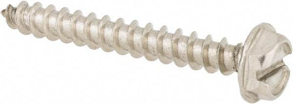 Value Collection - #10 Hex Washer Head Slotted Sheet Metal Screw - Stainless Steel, 1-1/2" Length Under Head, Grade 316 - Americas Industrial Supply