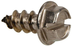 Value Collection - #12 Hex Washer Head Slotted Sheet Metal Screw - Stainless Steel, 1/2" Length Under Head, Grade 316 - Americas Industrial Supply