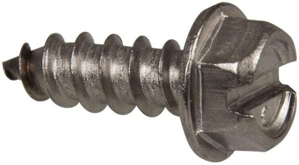 Value Collection - #14 Hex Washer Head Slotted Sheet Metal Screw - Stainless Steel, 3/4" Length Under Head, Grade 316 - Americas Industrial Supply