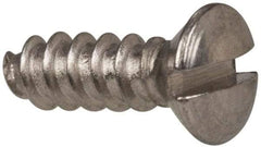 Value Collection - #4 Oval Head Slotted Sheet Metal Screw - Stainless Steel, 3/8" OAL, Grade 316 - Americas Industrial Supply