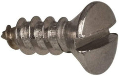 Value Collection - #6 Oval Head Slotted Sheet Metal Screw - Stainless Steel, 3/8" OAL, Grade 316 - Americas Industrial Supply