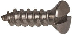 Value Collection - #6 Oval Head Slotted Sheet Metal Screw - Stainless Steel, 1/2" OAL, Grade 316 - Americas Industrial Supply