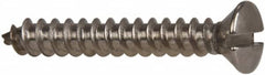 Value Collection - #6 Oval Head Slotted Sheet Metal Screw - Stainless Steel, 1" OAL, Grade 316 - Americas Industrial Supply