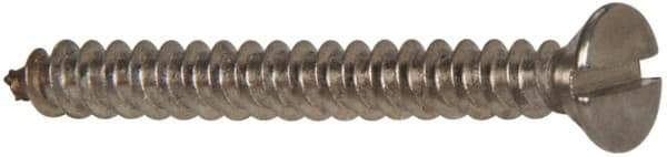 Value Collection - #6 Oval Head Slotted Sheet Metal Screw - Stainless Steel, 1-1/4" OAL, Grade 316 - Americas Industrial Supply