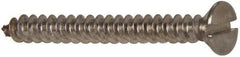 Value Collection - #6 Oval Head Slotted Sheet Metal Screw - Stainless Steel, 1-1/4" OAL, Grade 316 - Americas Industrial Supply
