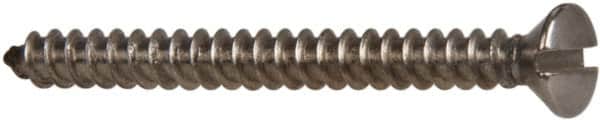 Value Collection - #6 Oval Head Slotted Sheet Metal Screw - Stainless Steel, 1-1/2" OAL, Grade 316 - Americas Industrial Supply