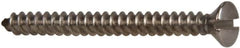Value Collection - #6 Oval Head Slotted Sheet Metal Screw - Stainless Steel, 1-1/2" OAL, Grade 316 - Americas Industrial Supply