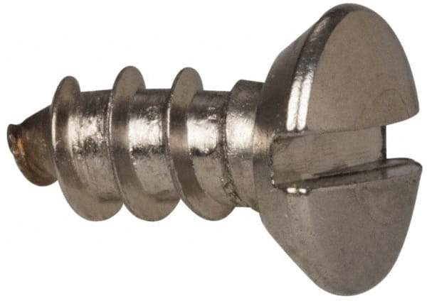 Value Collection - #8 Oval Head Slotted Sheet Metal Screw - Stainless Steel, 3/8" OAL, Grade 316 - Americas Industrial Supply